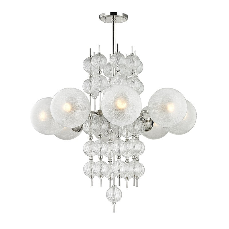 Hudson Valley - 6433-PN - Eight Light Chandelier - Calypso - Polished Nickel