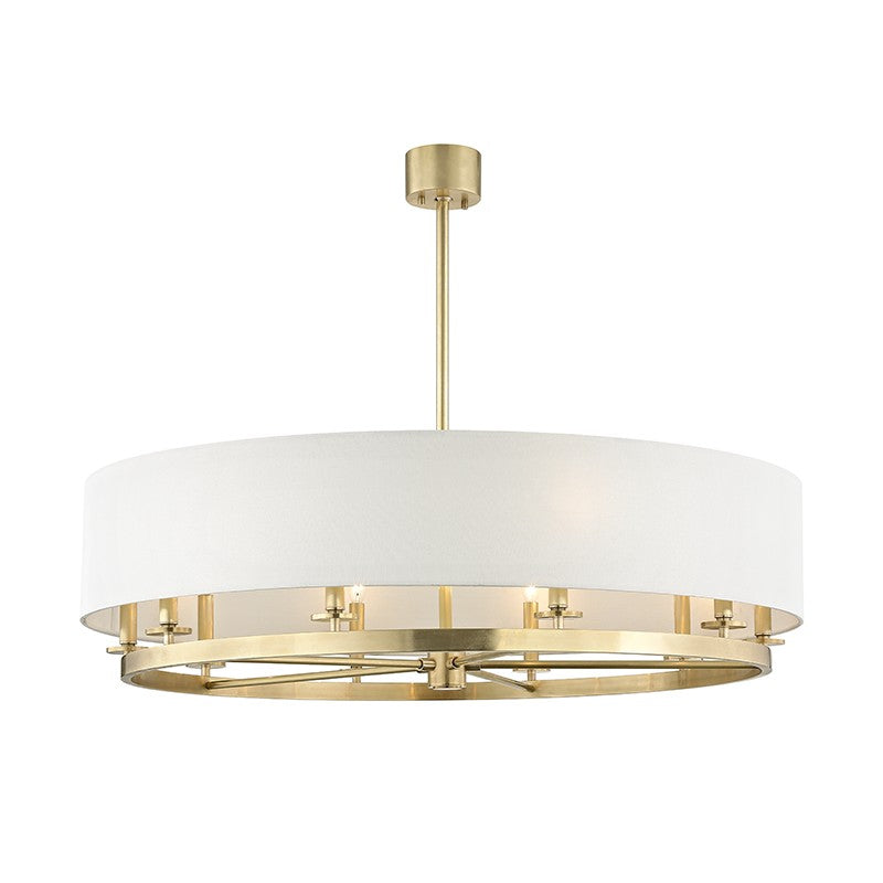 Hudson Valley - 6542-AGB - Ten Light Island Pendant - Durham - Aged Brass