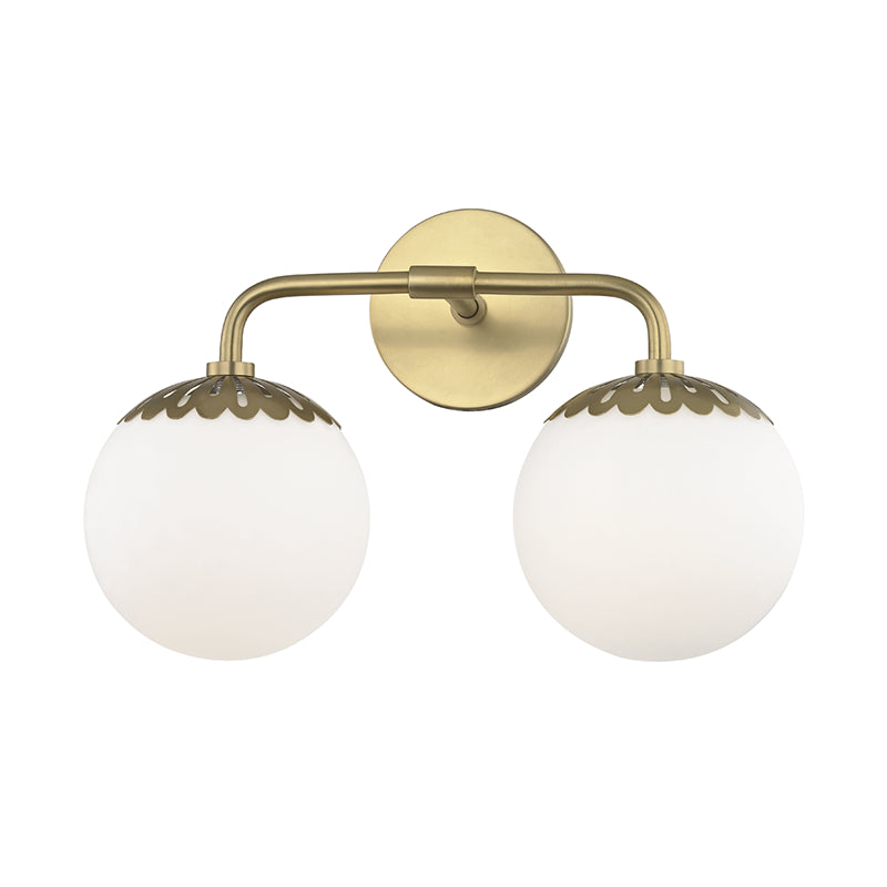 Mitzi - H193302-AGB - Two Light Bath and Vanity - Paige - Aged Brass