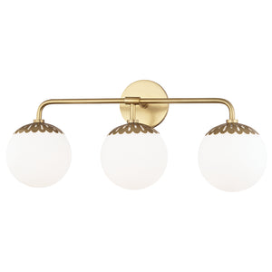 Mitzi - H193303-AGB - Three Light Bath and Vanity - Paige - Aged Brass