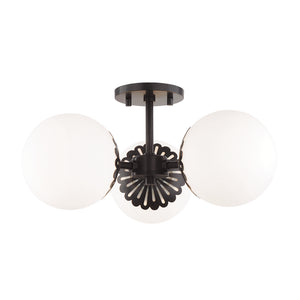 Mitzi - H193603-OB - Three Light Semi Flush Mount - Paige - Old Bronze