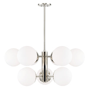 Mitzi - H193809-PN - Nine Light Chandelier - Paige - Polished Nickel