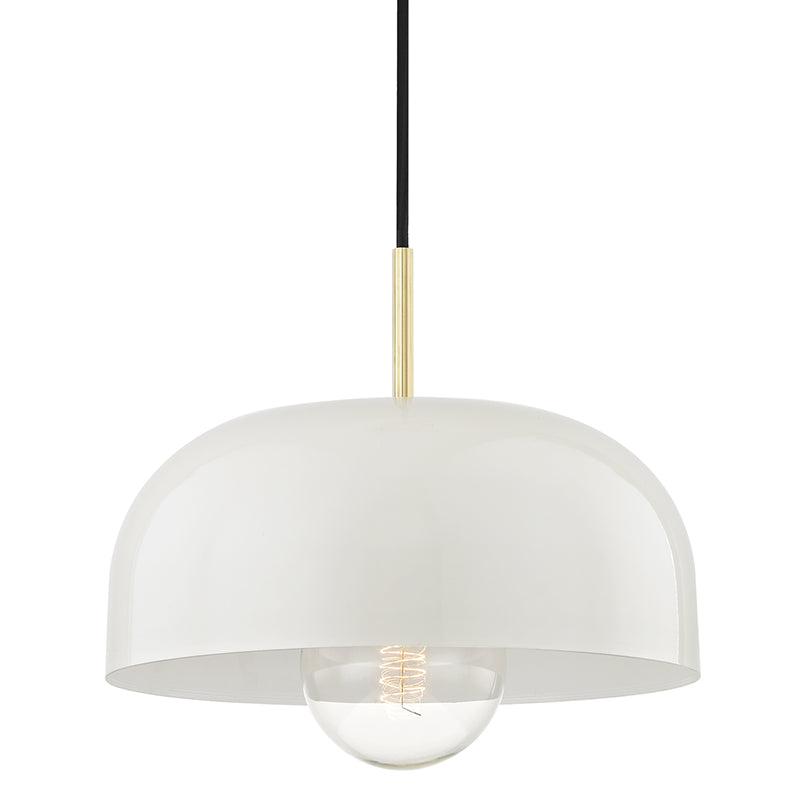 Mitzi - H199701L-AGB/CR - One Light Pendant - Avery - Aged Brass/Cream