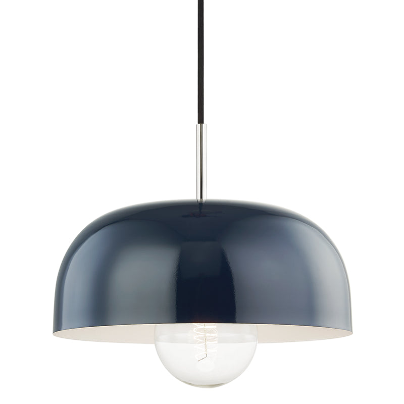 Mitzi - H199701L-PN/NVY - One Light Pendant - Avery - Polished Nickel/Navy