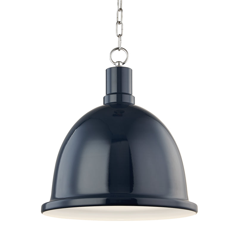 Mitzi - H238701L-PN/NVY - One Light Pendant - Blair - Polished Nickel/Navy