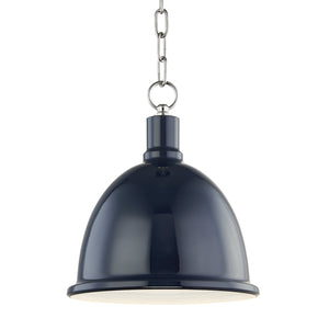 Mitzi - H238701S-PN/NVY - One Light Pendant - Blair - Polished Nickel/Navy