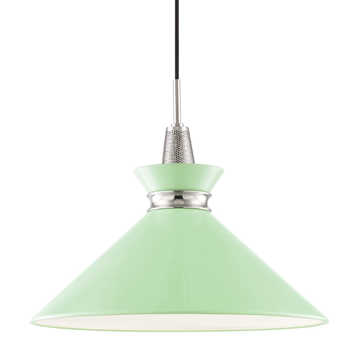 Mitzi - H251701L-PN/MNT - One Light Pendant - Kiki - Polished Nickel/Mint
