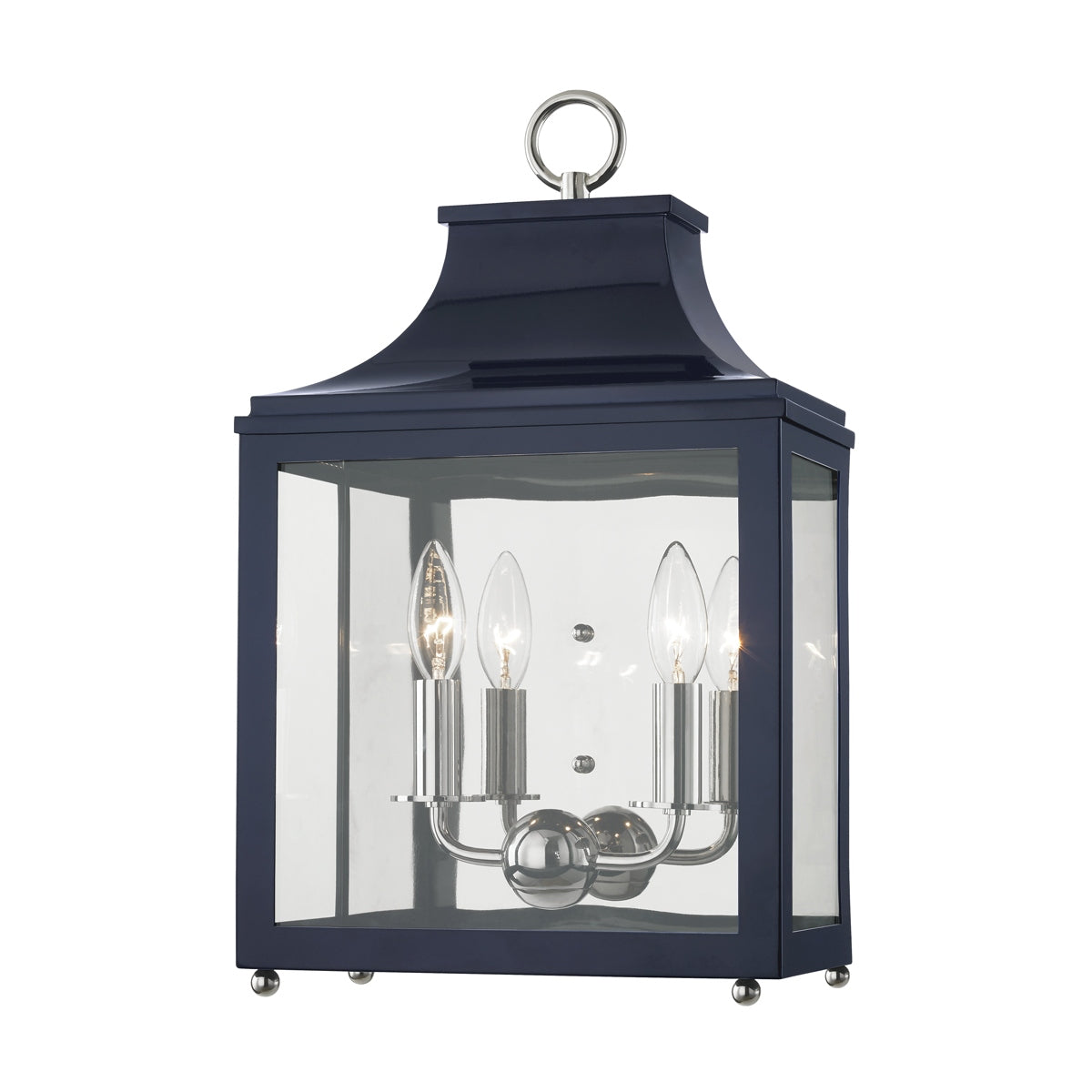 Mitzi - H259102-PN/NVY - Two Light Wall Sconce - Leigh - Polished Nickel/Navy