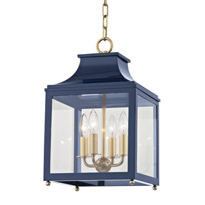 Mitzi - H259704S-AGB/NVY - Four Light Lantern - Leigh - Aged Brass/Navy