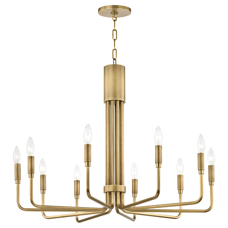 Mitzi - H261810-AGB - Ten Light Chandelier - Brigitte - Aged Brass