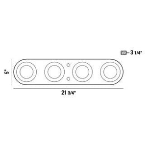Eurofase - 33619-019 - NYMARK,4LT LED SURFACE MNT,WHT - NYMARK - White