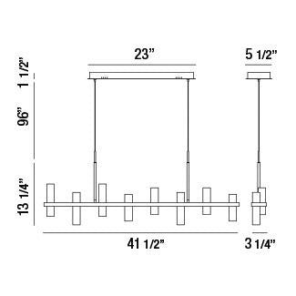 Eurofase - 33723-013 - NETTO-CHD-8LT-42IN-CHR - NETTO - Chrome