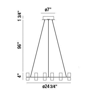 Eurofase - 33724-010 - NETTO-PEN-25IN-CHR - NETTO - Chrome