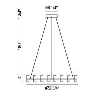 Eurofase - 33725-017 - NETTO-CHD-12LT-33IN-CHR - NETTO - Chrome