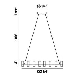 Eurofase - 33725-017 - NETTO-CHD-12LT-33IN-CHR - NETTO - Chrome