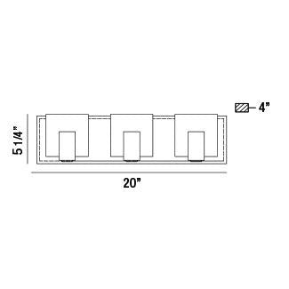 Eurofase - 34143-018 - CANMORE-VAN-3LT-CHR-CL - CANMORE - Chrome