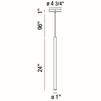 Eurofase - 34165-041 - NAVADA-PEN-24IN-BK - NAVADA - Black