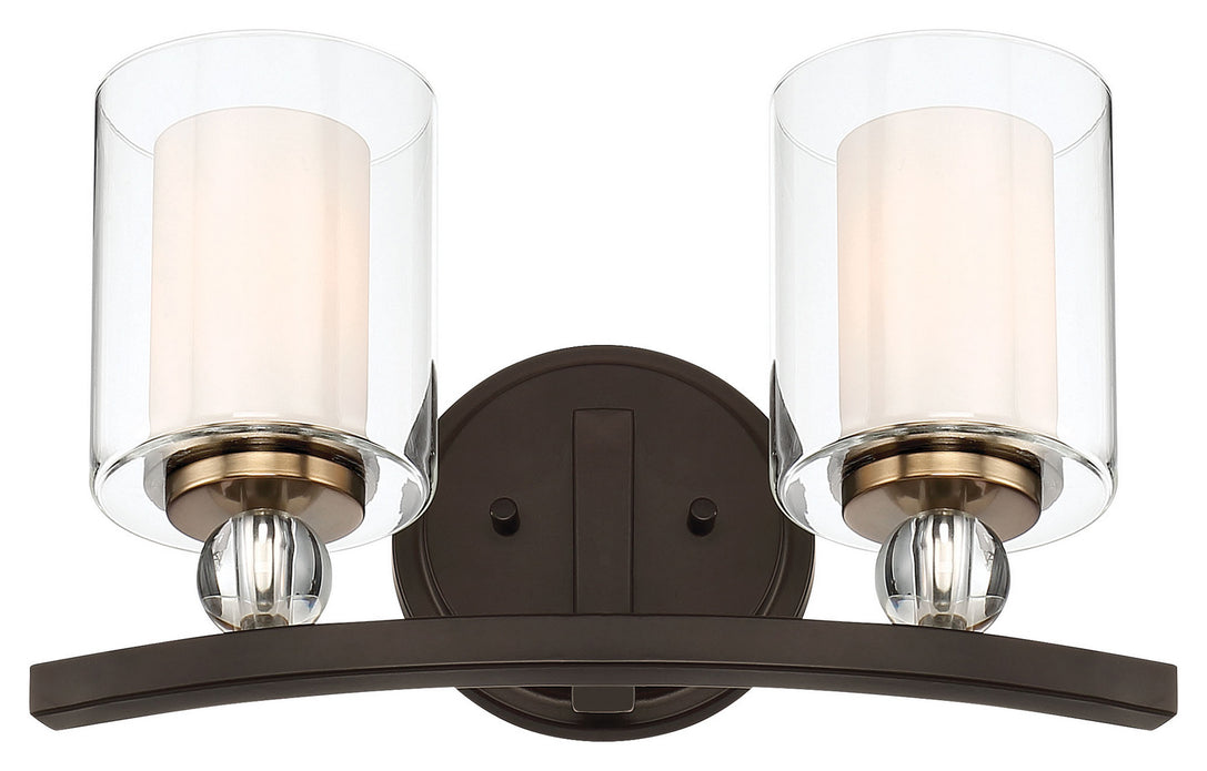 Minka-Lavery - 3072-416 - Two Light Bath - Studio 5 - Painted Bronze w/Natural Brushed Brass