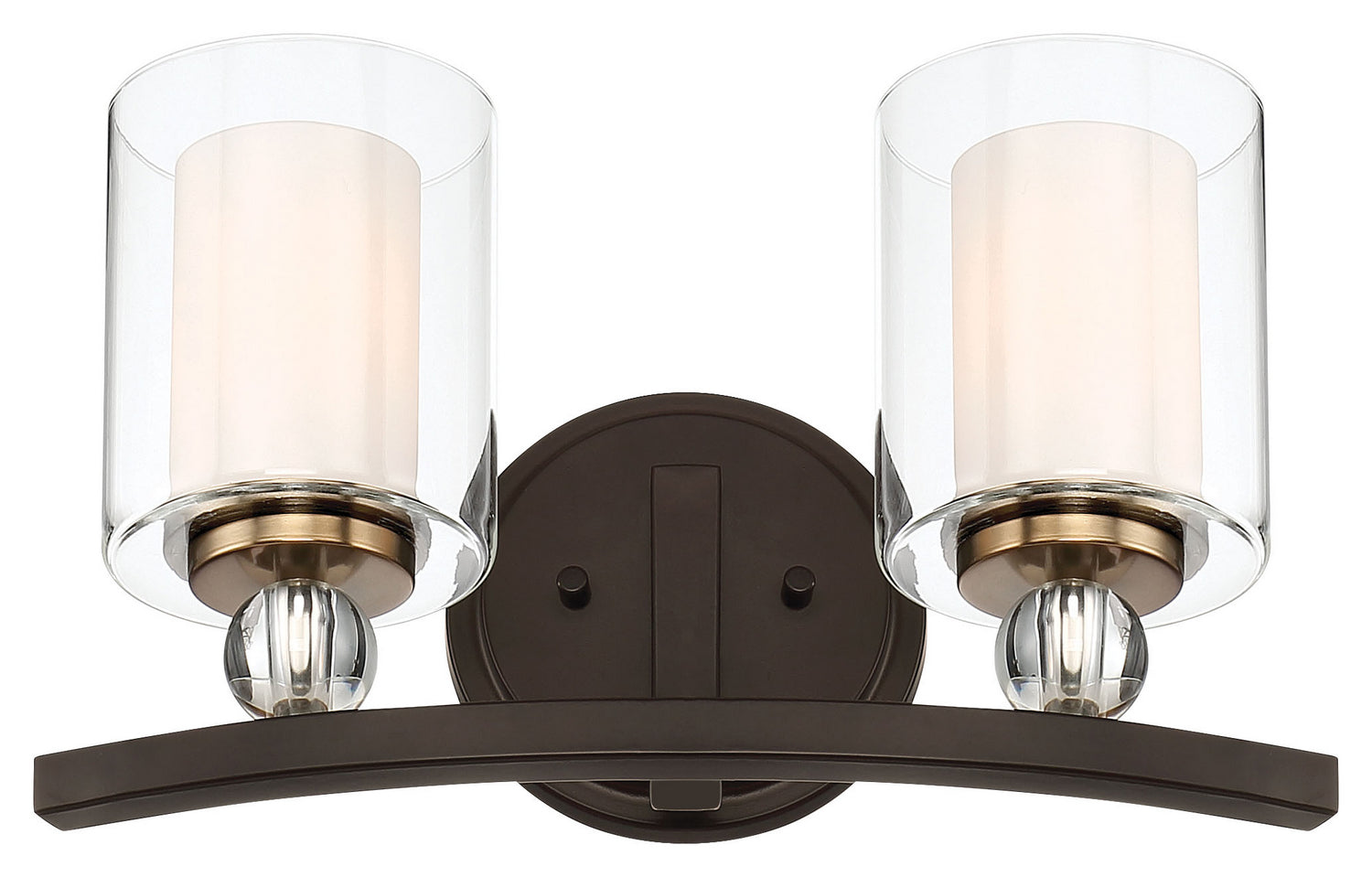 Minka-Lavery - 3072-416 - Two Light Bath - Studio 5 - Painted Bronze w/Natural Brushed Brass