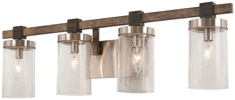 Minka-Lavery - 4634-106 - Four Light Bath - Bridlewood - Stone Grey w/Brushed Nickel