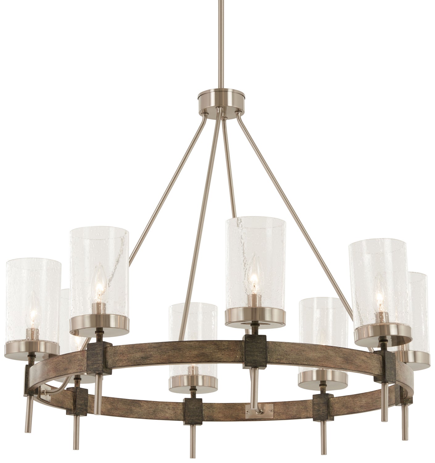 Minka-Lavery - 4638-106 - Eight Light Chandelier - Bridlewood - Stone Grey w/Brushed Nickel