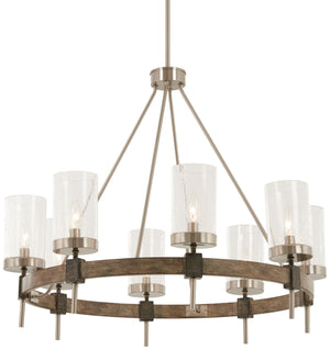 Minka-Lavery - 4638-106 - Eight Light Chandelier - Bridlewood - Stone Grey w/Brushed Nickel