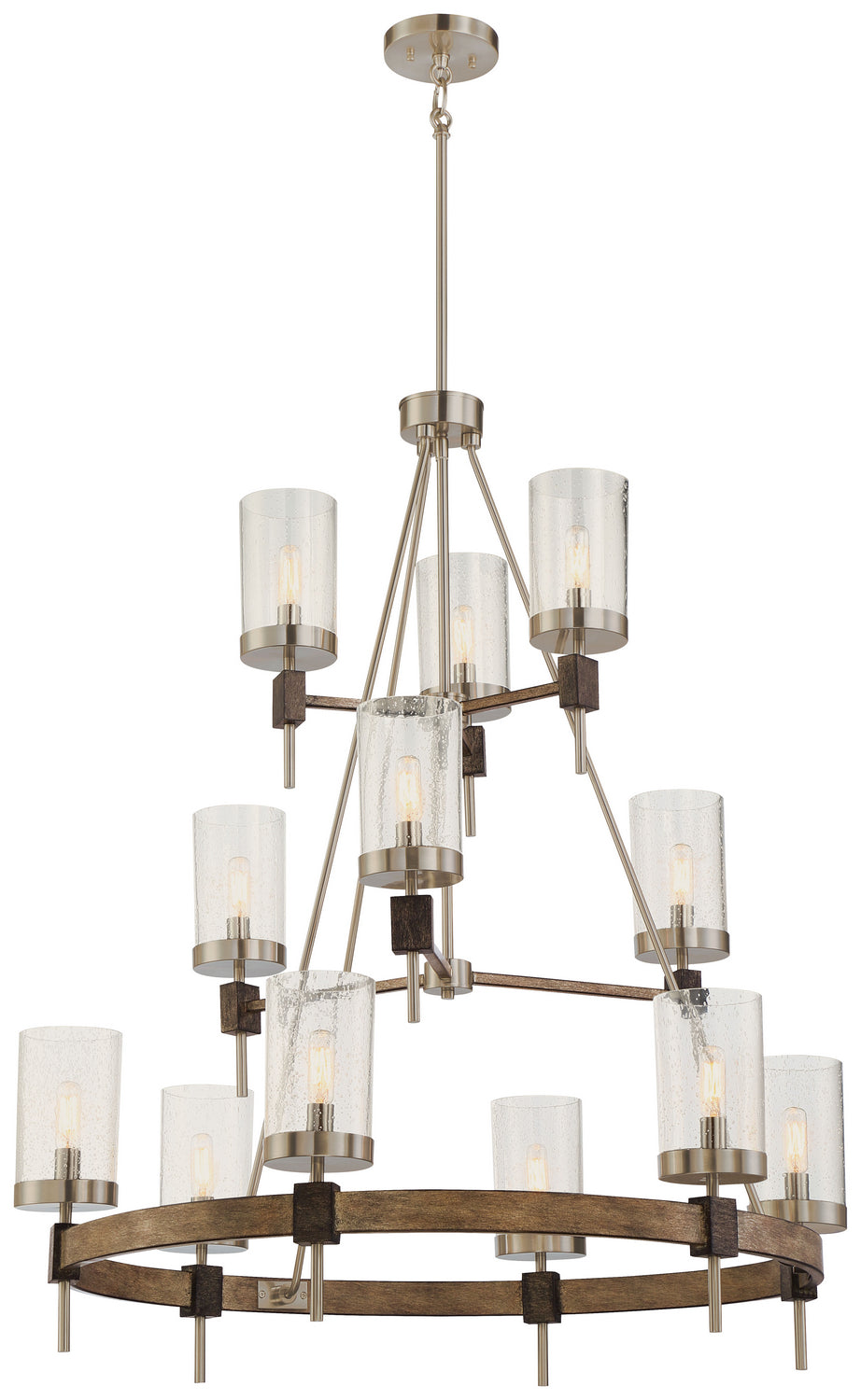 Minka-Lavery - 4641-106 - 12 Light Chandelier - Bridlewood - Stone Grey w/Brushed Nickel