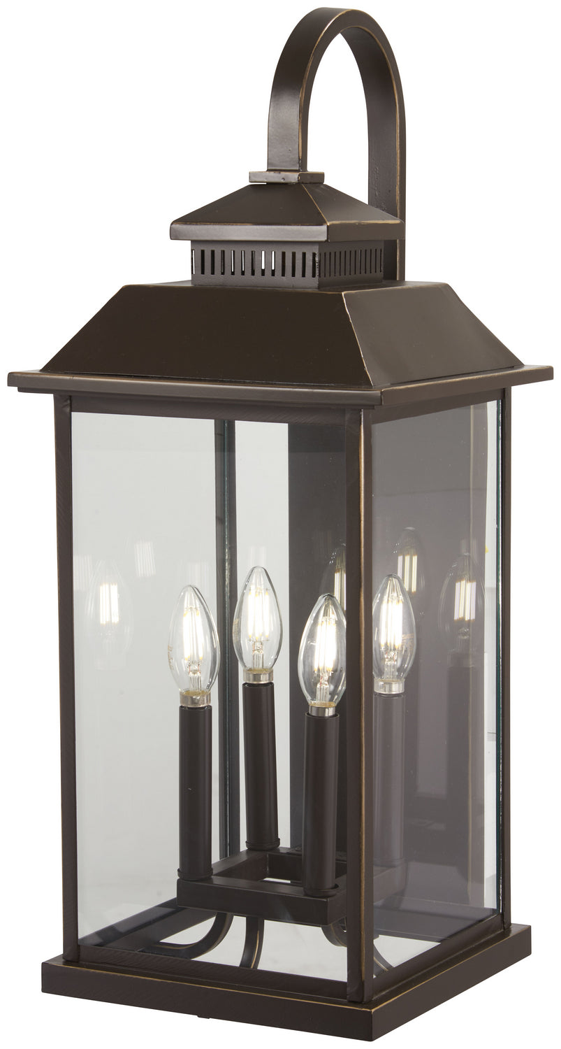 Minka-Lavery - 72593-143C - Four Light Outdoor Wall Mount - Miner's Loft - Oil Rubbed Bronze w/Gold Highlights