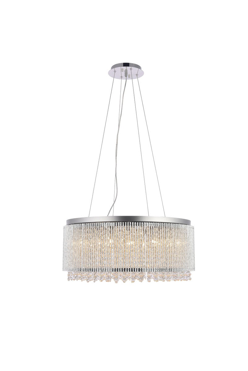 Elegant Lighting - V2092D24C/RC - 14 Light Pendant - Influx - Chrome