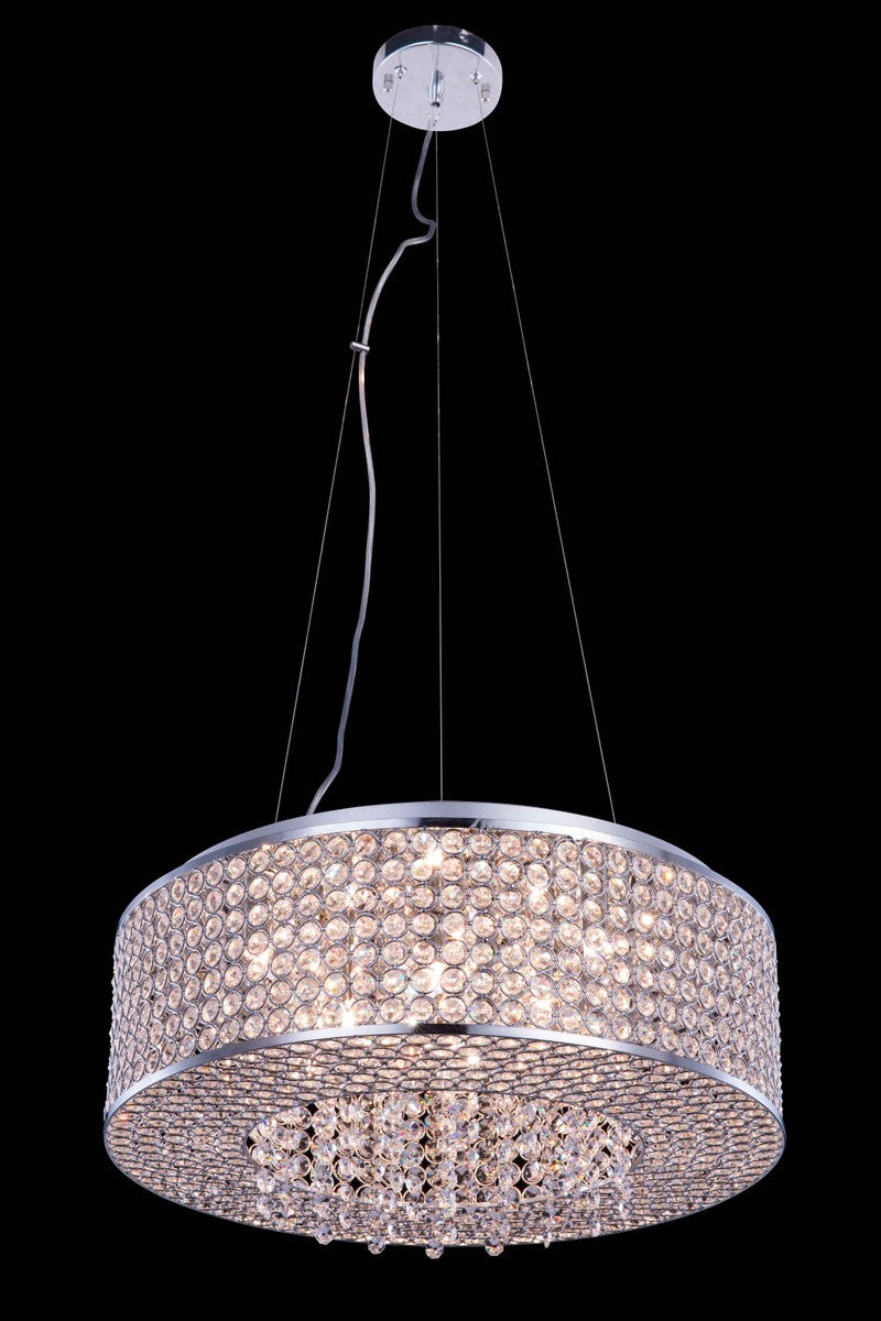 Elegant Lighting - V2914D20C/RC - Eight Light Pendant - Amelie - Chrome