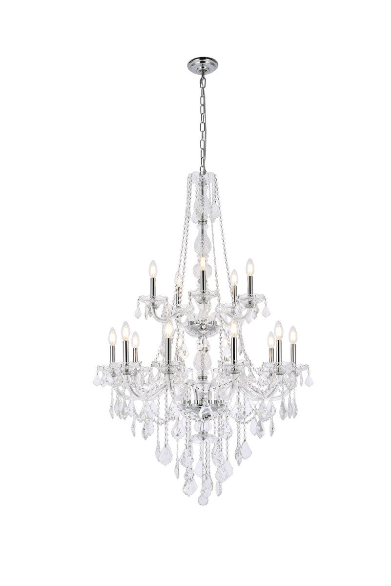 Elegant Lighting - V7815G33C/RC - 15 Light Chandelier - Verona - Chrome