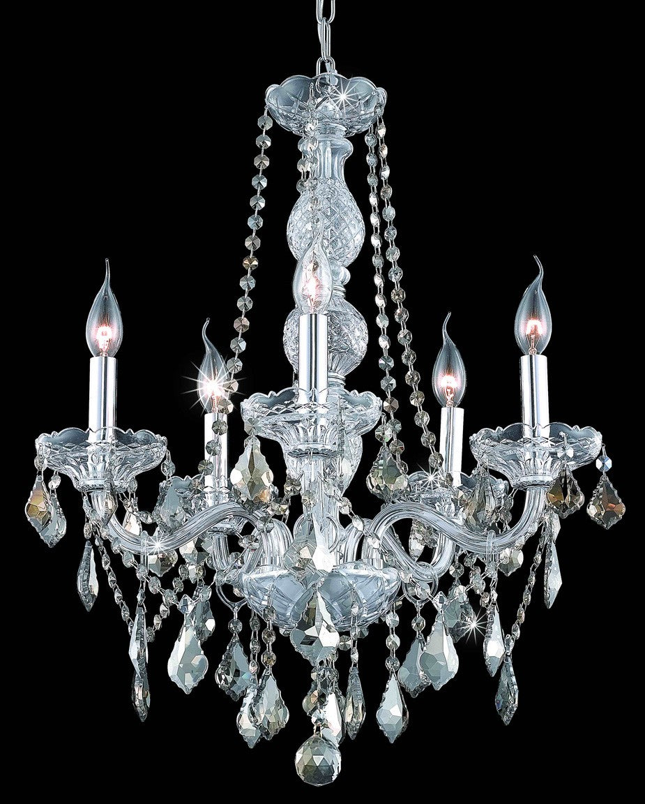 Elegant Lighting - V7855D21C-GT/RC - Five Light Chandelier - Verona - Chrome