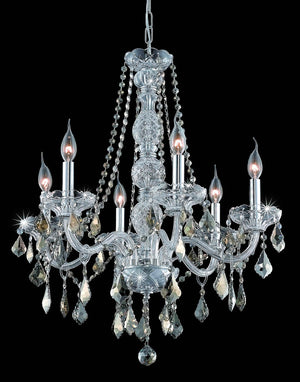 Elegant Lighting - V7856D24C-GT/RC - Six Light Chandelier - Verona - Chrome