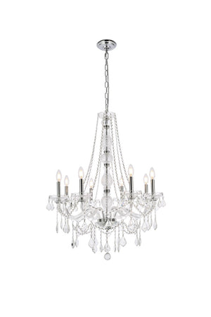 Elegant Lighting - V7858D28C/RC - Eight Light Chandelier - Verona - Chrome