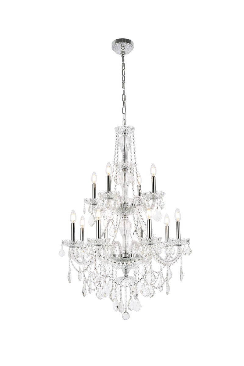 Elegant Lighting - V7890D28C/RC - 12 Light Chandelier - Giselle - Chrome