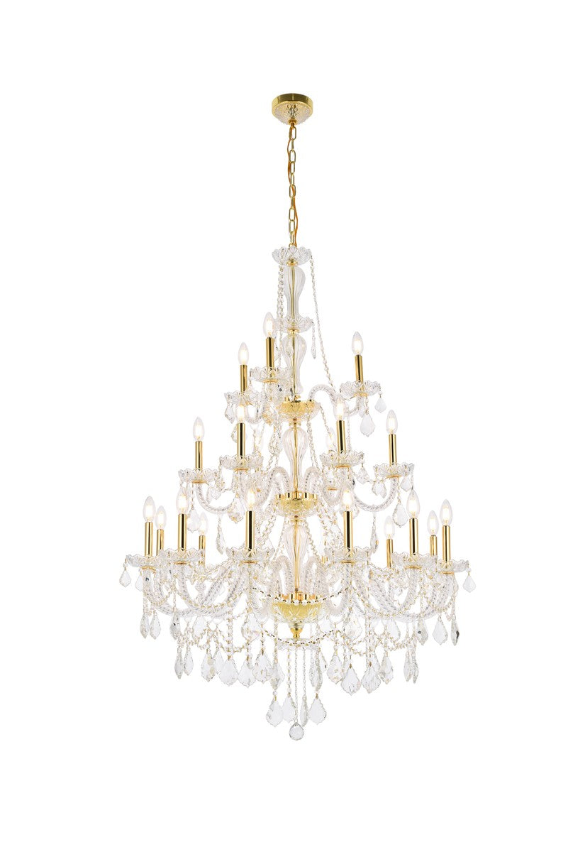 Elegant Lighting - V7890G38G/RC - 21 Light Chandelier - Giselle - Gold