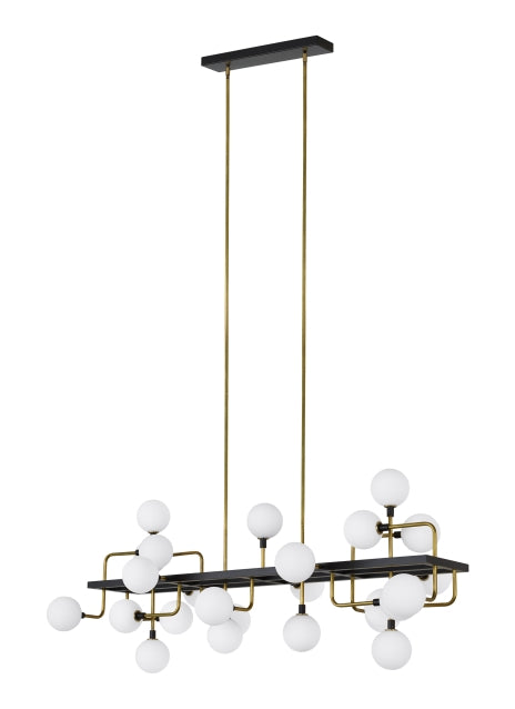 Visual Comfort Modern - 700LSVGOOR - 25 Light Linear Chandelier - Viaggio