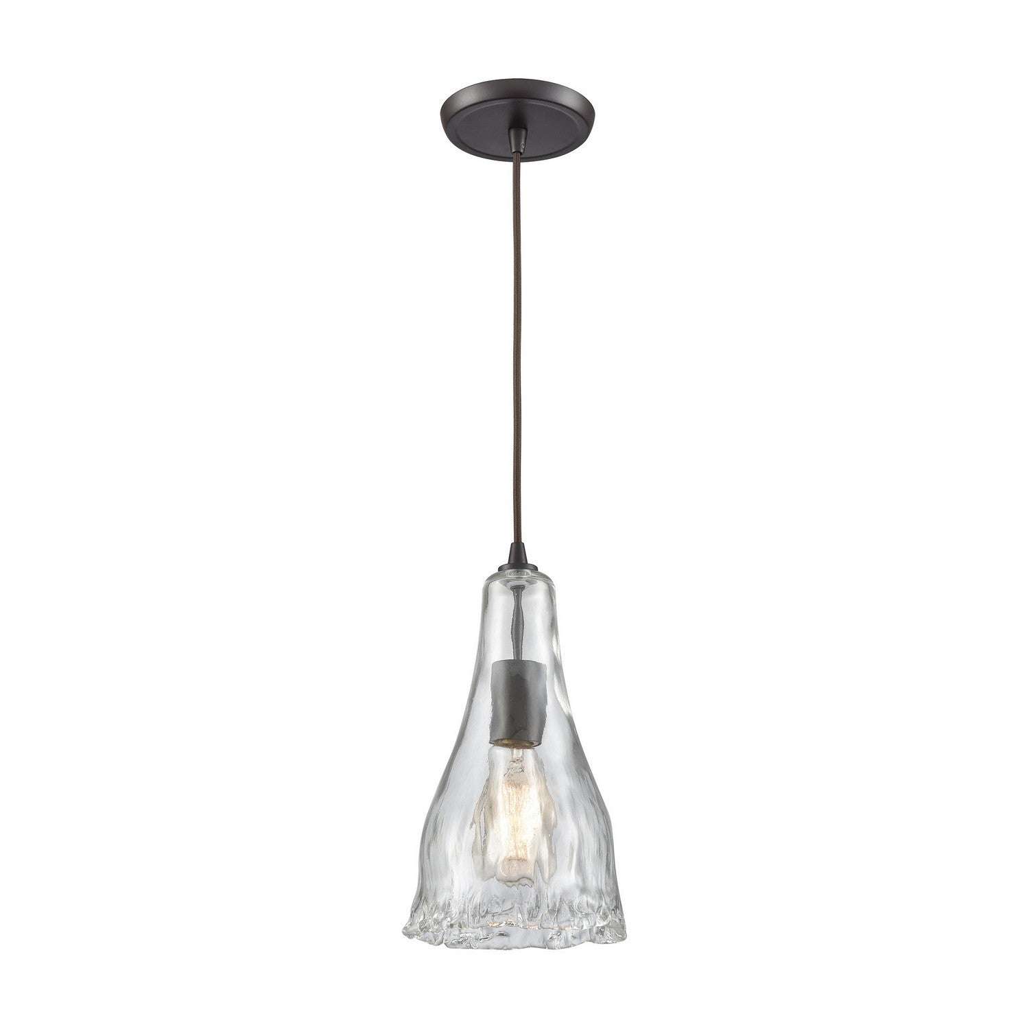 ELK Home - 10446/1 - One Light Mini Pendant - Hand Formed Glass - Oil Rubbed Bronze