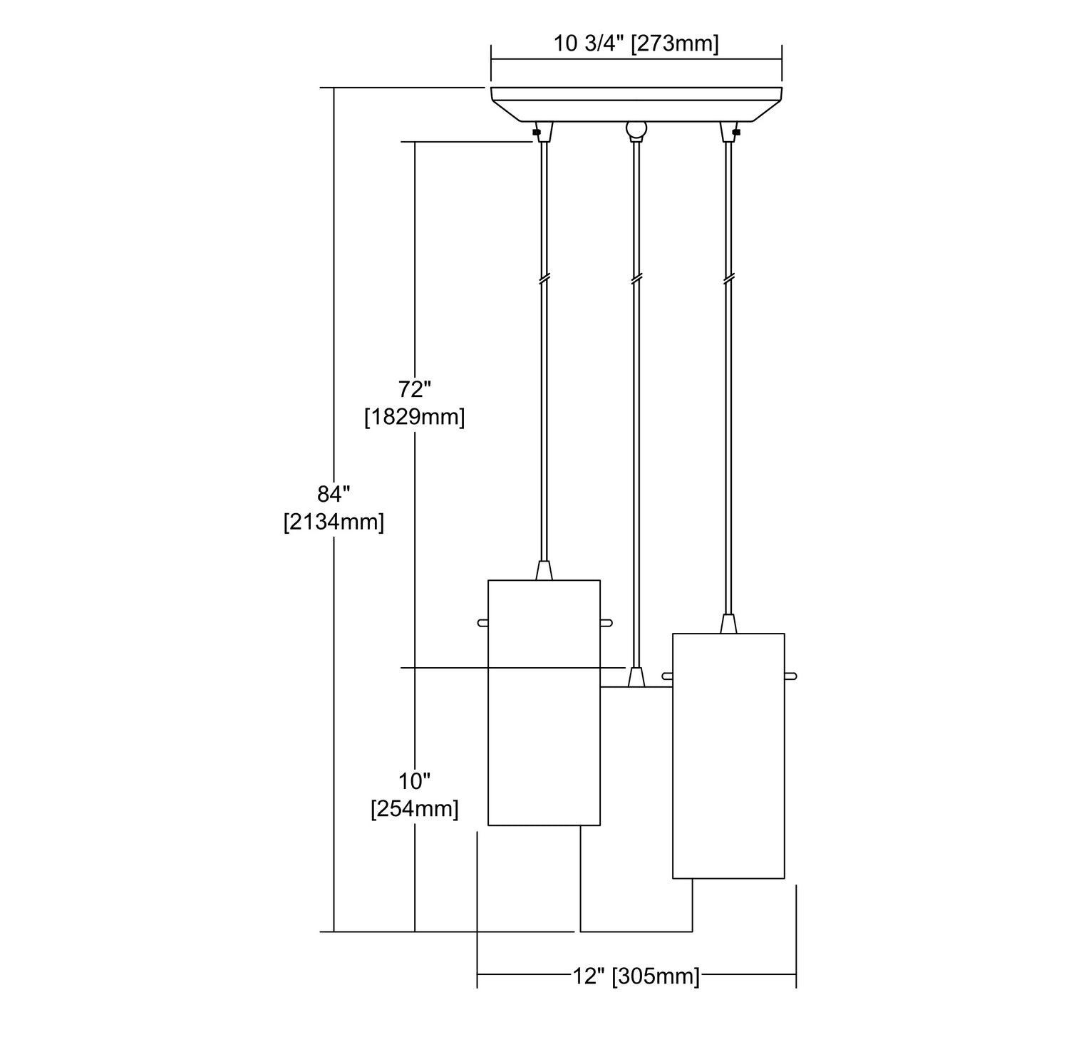 ELK Home - 10447/3 - Three Light Pendant - Capri - Satin Nickel