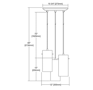 ELK Home - 10447/3 - Three Light Pendant - Capri - Satin Nickel