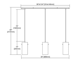 ELK Home - 10447/3L - Three Light Pendant - Capri - Satin Nickel