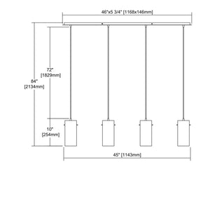 ELK Home - 10447/4LP - Four Light Pendant - Capri - Satin Nickel