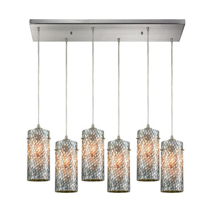 ELK Home - 10447/6RC - Six Light Pendant - Capri - Satin Nickel