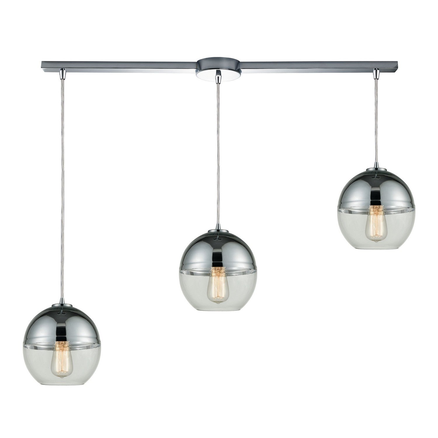 ELK Home - 10492/3L - Three Light Pendant - Revelo - Polished Chrome