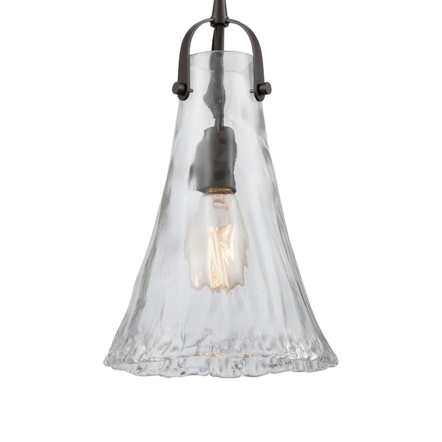 ELK Home - 10555/1 - One Light Mini Pendant - Hand Formed Glass - Oil Rubbed Bronze