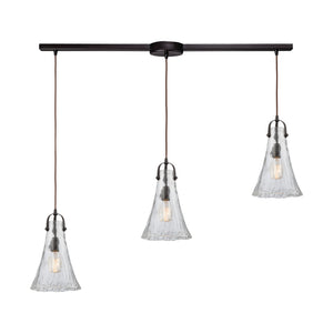 ELK Home - 10555/3L - Three Light Pendant - Hand Formed Glass - Oil Rubbed Bronze