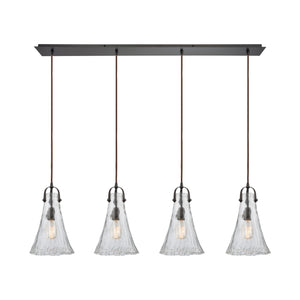 ELK Home - 10555/4LP - Four Light Pendant - Hand Formed Glass - Oil Rubbed Bronze