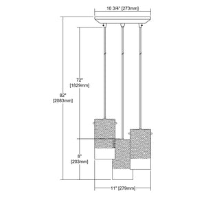 ELK Home - 10570/3 - Three Light Pendant - Tallula - Polished Chrome