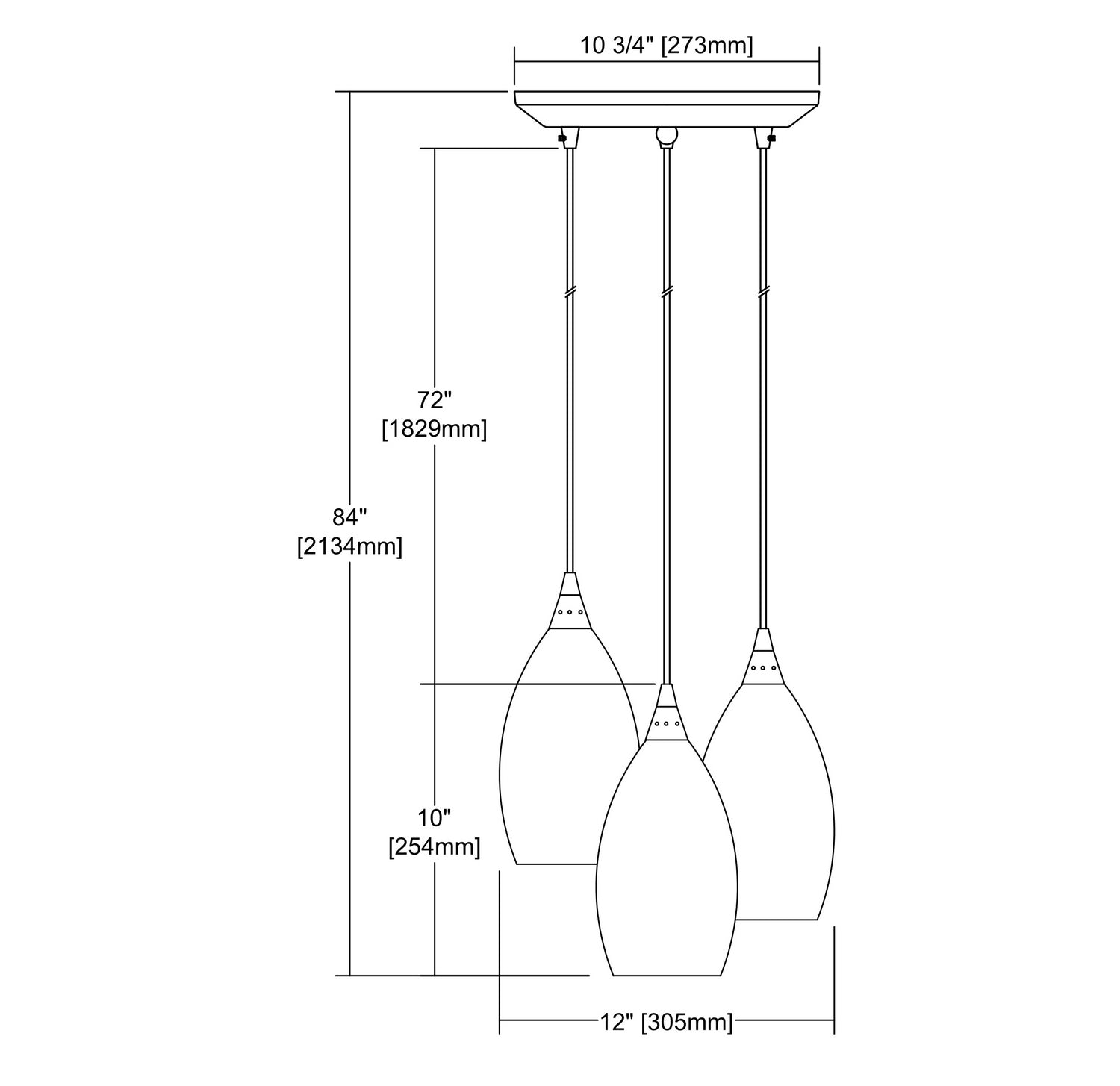 ELK Home - 10630/3 - Three Light Pendant - Collanino - Satin Nickel