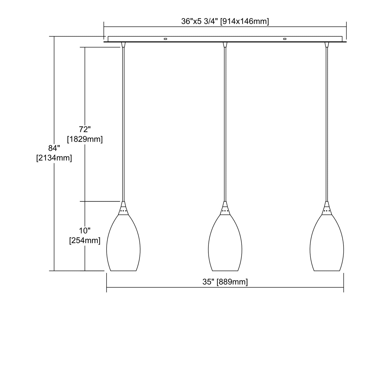 ELK Home - 10630/3LP - Three Light Pendant - Collanino - Satin Nickel